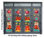 DECAL DÁN KÍNH TRANG TRÍ TẾT ĐÔI LÂN VÀ TÚI TÀI LỘC MỪNG XUÂN