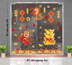 DECAL TRANG TRÍ TẾT CHÚC MỪNG NĂM MỚI THẦN TÀI VÀ ĐỈNH VÀNG