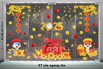 TRANG TRÍ TẾT CHO NHÀ HÀNG HAPPY NEW YEAR 2025 MAI VÀNG