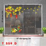 DECAL DÁN KÍNH TRANG TRÍ TẾT CÀNH MAI VÀNG KHOE SẮC THẮM