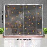 DECAL TRANG TRÍ TẾT HOA MAI VÀNG NHUỴ ĐỎ