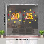 DECAL TRANG TRÍ TẾT 2025 ẤT TỴ VÀNG VÀ MAI VÀNG 2