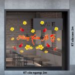DECAL TRANG TRÍ TẾT MỪNG XUÂN ẤT TỴ SẮC ĐỎ