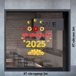 DECAL TRANG TRÍ TẾT CHÚC MỪNG NĂM MỚI 2025 VÀ HOA MAI