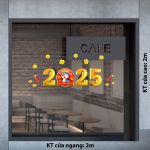 DECAL TRANG TRÍ TẾT 2025 SẮC VÀNG VÀ NHỮNG CÁNH MAI