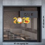 DECAL TRANG TRÍ TẾT 2025 THỜI KHẮC GIAO THỪA