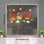 DECAL TRANG TRÍ TẾT SỐ 2025 ẤT TỴ SẮC ĐỎ