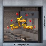 DECAL TRANG TRÍ TẾT XUÂN THỊNH VƯỢNG ÁNH VÀNG