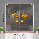 DECAL TRANG TRÍ TẾT TÀI LỘC ÁNH VÀNG