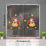 DECAL TRANG TRÍ TẾT ĐÔI RẮN XÁCH LỒNG ĐÈN
