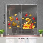 DECAL TRANG TRÍ TẾT RẮN VÀNG TÀI LỘC