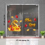DECAL TRANG TRÍ TẾT RẮN VÀNG PHÚ QUÝ