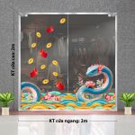 DECAL TRANG TRÍ TẾT RẮN HOA SẮC MÀU UỐN LƯỢN