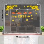 DECAL TRANG TRÍ TẾT ĐÔI MAI VÀNG CHÚC MỪNG NĂM MỚI 2025