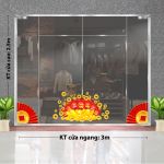 DECAL TRANG TRÍ TẾT BAO LÌ XÌ VÀ CÁNH QUẠT ĐỎ
