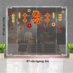 DECAL TRANG TRÍ TẾT DÂY ĐỒNG TIỀN TREO 2026