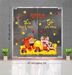 DECAL TRANG TRÍ TẾT 2026 THẦN TÀI VÀ LÂN 