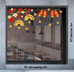 DECAL TRANG TRÍ TẾT CÀNH HOA XUÂN VÀ LỒNG ĐÈN ĐỎ 2026