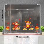 DECAL TRANG TRÍ TẾT THẦN TÀI VÀ NGỰA NHỎ