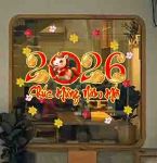 DECAL TRANG TRÍ TẾT CHÚC MỪNG NĂM MỚI 2026