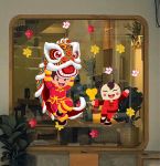 DECAL DÁN KÍNH TRANG TRÍ TẾT HAI BÉ MÚA LÂN