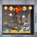 DECAL TRANG TRÍ TẾT ẤT TY VẠN SƯ NHƯ Ý VÀNG SUNG TÚC