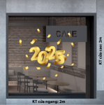 DECAL DÁN KÍNH TRANG TRÍ TẾT 2025 VÀNG GOLD