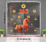 DECAL TRANG TRÍ TẾT NGỰA ĐỎ MỪNG XUÂN 2026