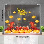 DECAL TRANG TRÍ TẾT NGÂN HÀNG XUÂN BÍNH NGỌ TRÊN THẢM VÀNG