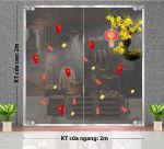 DECAL TRANG TRÍ TẾT GỐC MAI VÀNG VÀ LỒNG ĐÈN ĐỎ 2