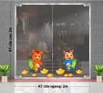 DECAL TRANG TRÍ TẾT CHO NGÂN HÀNG ĐÔI NGỰA CẦM LIỄN XUÂN