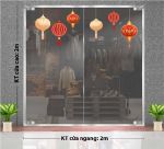 DECAL TRANG TRÍ TẾT LỒNG ĐÈN ĐỎ QUẢ TRÁM
