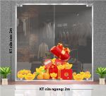 DECAL TRANG TRÍ TẾT HỘP ĐỎ TÀI LỘC