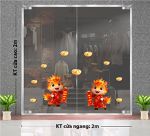 DECAL DÁN KÍNH TRANG TRÍ TẾT HAI CON NGỰA NHỎ CẦM LIỄN XUÂN