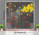 DECAL DÁN KÍNH TRANG TRÍ TẾT MAI VÀNG KHOE SẮC THẮM ÉN VÀNG CHAO LƯỢN