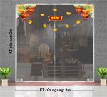 DECAL DÁN KÍNH TRANG TRÍ TẾT SẮC HOA KHOE SẮC THẮM CHÚC XUÂN 2026