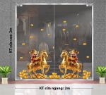 DECAL TRANG TRÍ TẾT THẦN TÀI CƯỠI NGỰA VÀNG