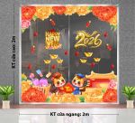 DECAL DÁN KÍNH TRANG TRÍ TẾT CHO SIÊU THỊ SẮC HOA KHOE SẮC XUÂN 2026