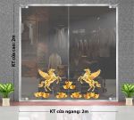 DECAL DÁN KÍNH TRANG TRÍ TẾT ĐÔI NGỰA VÀNG TUNG CÁNH