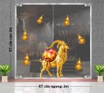 DECAL DÁN KÍNH TRANG TRÍ TẾT 2027 ĐINH MÙI VÀ NHỮNG QUẢ ĐÀO THỌ
