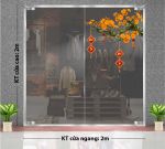 TRANG TRÍ TẾT TRÊN KÍNH CÀNH MAI VÀNG CAM CHÚC XUÂN