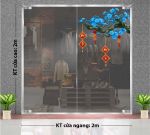 TRANG TRÍ TẾT TRÊN KÍNH CHO CỦA HÀNG CÀNH MAI XANH BIẾC