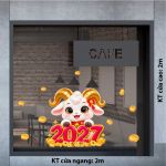 DECAL DÁN KÍNH TRANG TRÍ TẾT ĐINH MÙI MAY MẮN 2027