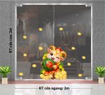 DECAL DÁN KÍNH TRANG TRÍ TẾT ĐINH MÙI ÔM DƯA HẤU 2027