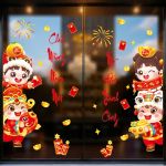 DECAL TĨNH ĐIỆN DÁN KÍNH TRANG TRÍ TẾT CÁC BẠN NHỎ LẤP LÓ CHÚC MỪNG NĂM MỚI