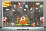 DECAL TRANG TRÍ TRUNG THU CHO TRƯỜNG ANH NGỮ ĐÈN LỒNG VÀ LÂN RƯỚC ĐÈN