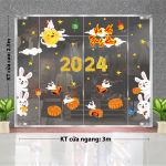 DECAL TRANG TRÍ TRUNG THU VUI HỘI TRĂNG RẰM VÀ BÁNH TRUNG THU