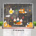 DECAL TRANG TRÍ TRUNG THU CHO CHUNG CƯ BÁNH TRUNG THU VUI HỘI TRĂNG RẰM