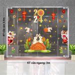 TRANG TRÍ TRUNG THU CHO SẢNH CHUNG CƯ ĐÔI LÂN VÀ THỎ TRẮNG ÔM BÁNH TRUNG THU
