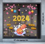 DECAL TRANG TRÍ TRUNG THU VUI HỘI TRĂNG RẰM 2024 BÊN BẠN BÈ